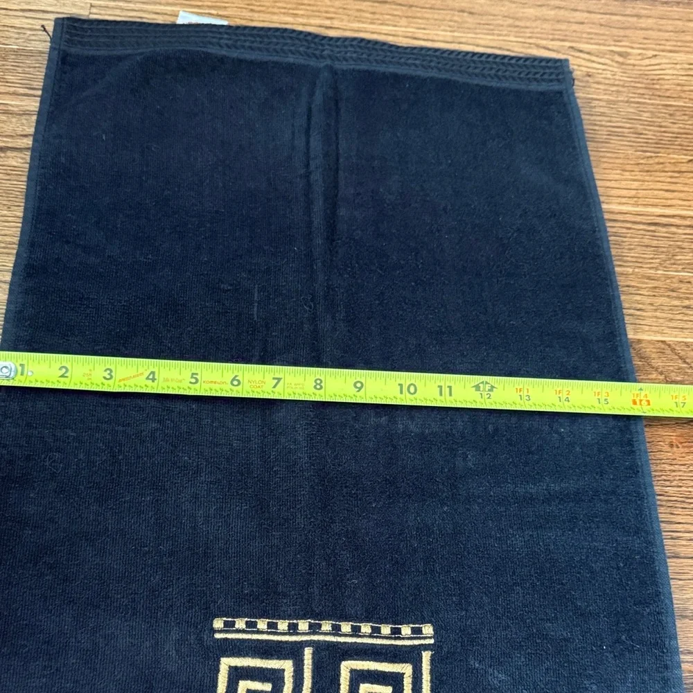 Black and Gold Greek key Hand Towel
